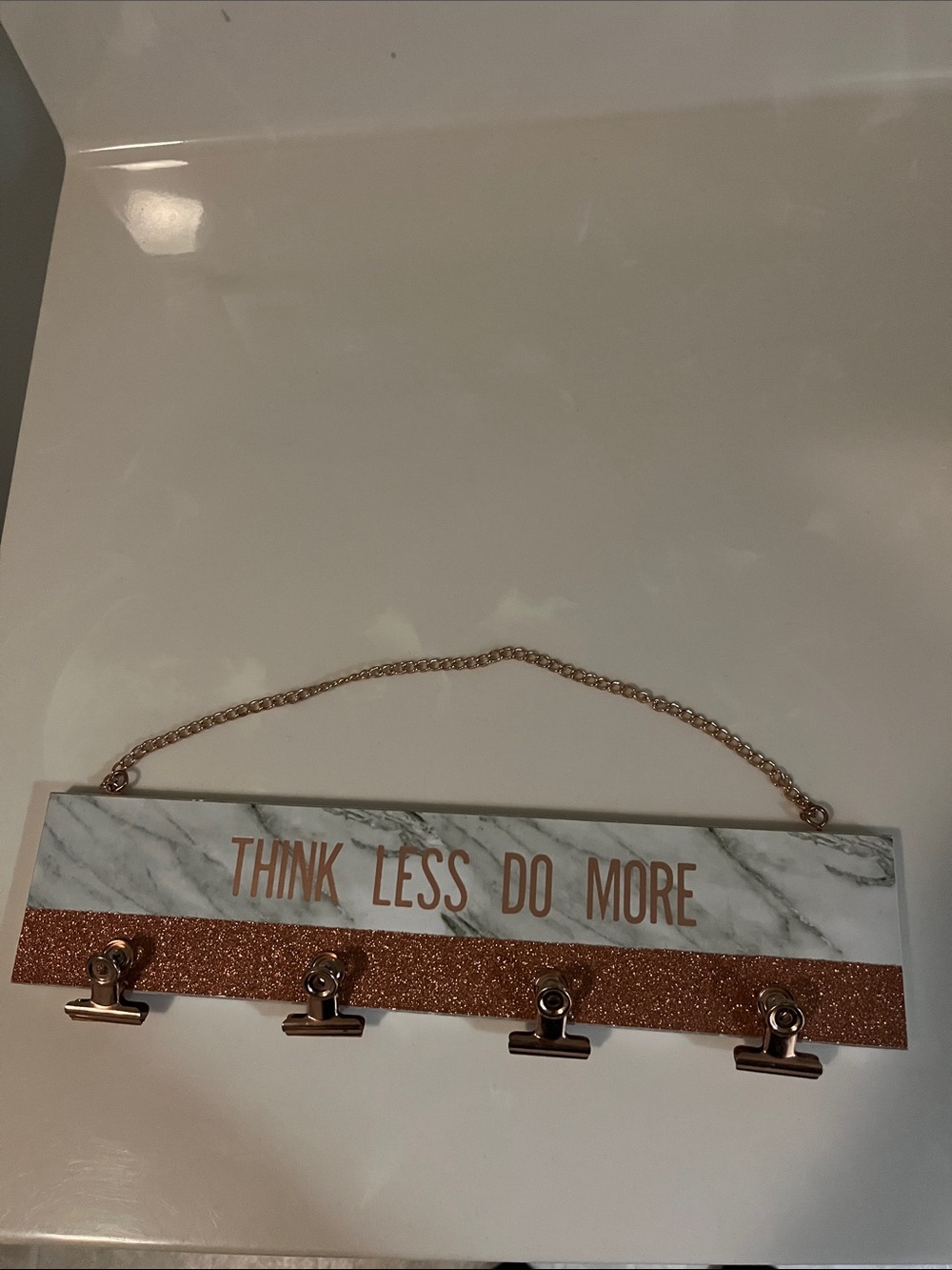 Hangable Note/Photo Board: “Think Less, Do More” - Picture 3 of 3